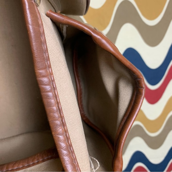 Vintage Canvas Bag with Leather Trim GUC - Picture 4 of 10